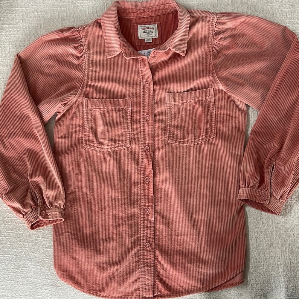 *NWT* AE Oversized Corduroy Button-Up Shirt